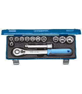 JUEGO DE LLAVES DE VASO 1/2"" 13 PZAS HEXAGONAL 10-24 MM 2545810 GEDORE